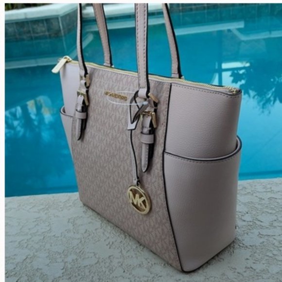 Michael Kors Handbags - MICHAEL KORS Charlotte Large Top Zip Tote Ballet